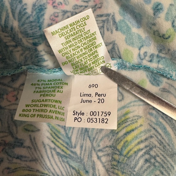 NEW Lilly Pulitzer Kristen Tank Top Gustavia Green Sunshine City - XL - Picture 12 of 13
